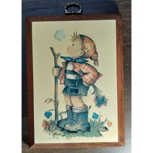 Vintage Hummel wall plaque print 5" X 6.5"